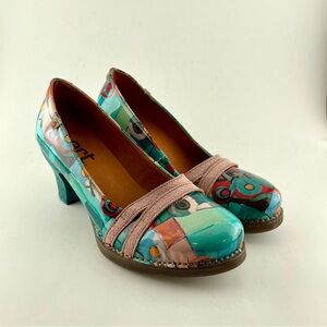 Art Company Printed Leather Heels Comfort Soul System Size 41 (US 10.5)